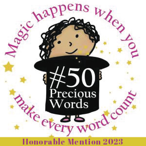50 precious words logo 2023 honorable mention