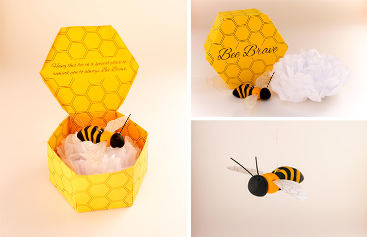 Bee Brave handmade gift boxes by Kim W. Nolan