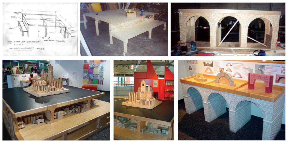 Long Island Children's Museum Bricks & Sticks gallery- Design and Fabrication by Kim Wagner Nolan